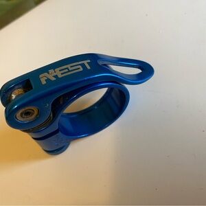 Blue Anodized “Aest” Aluminum 31.8 Quick-Release Seatpost Clamp